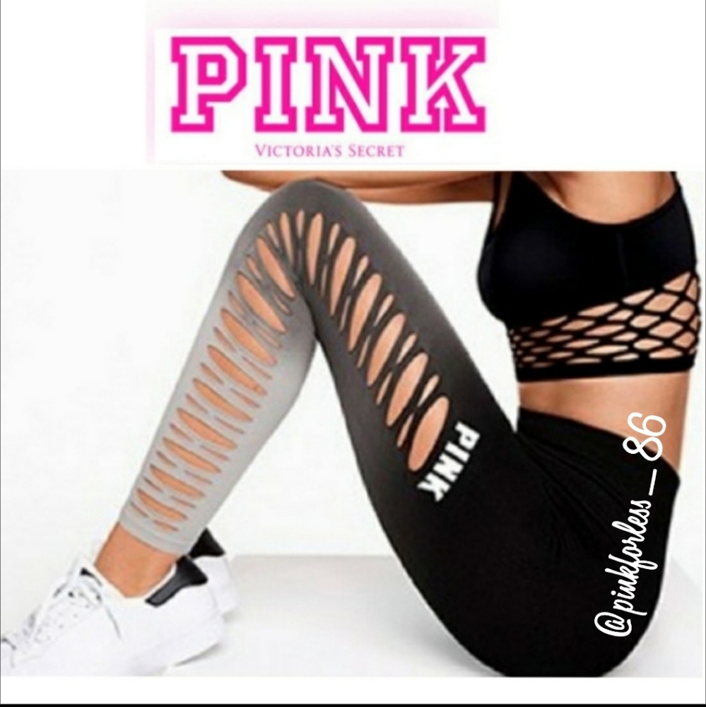 🚫SOLD🚫VS PINK COOL & COMFY CUT OUT TIGHTS - Picture 2 of 16